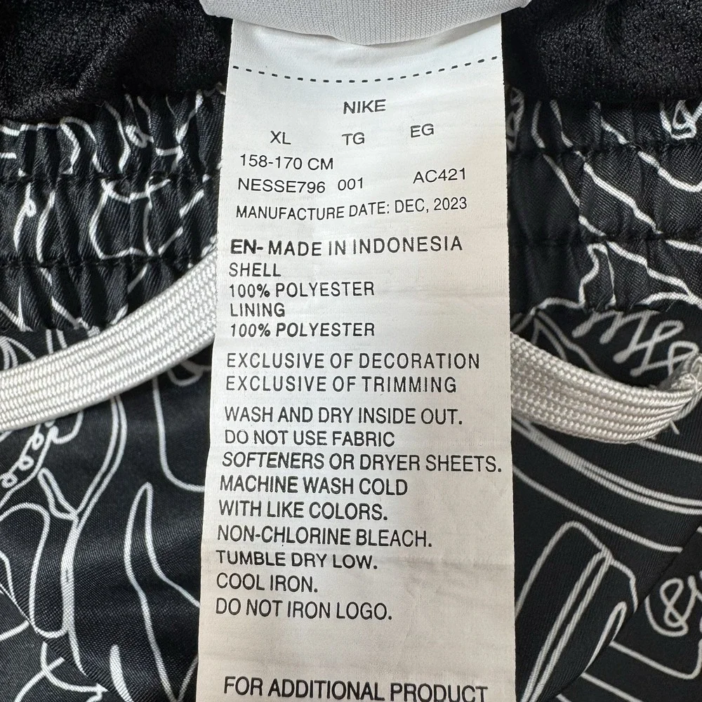 Nike Air Force Sneakers Volley Swim Trunks Shorts Boys XL Lined Drawstring
